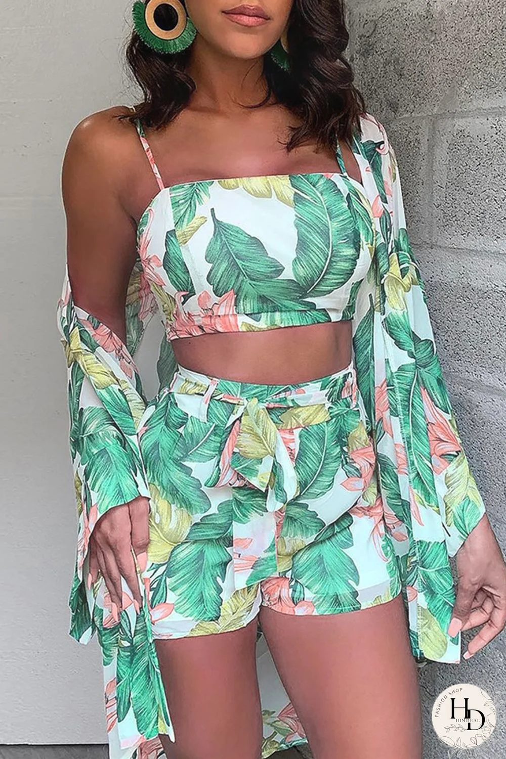 White Fashion Sexy Print Basic Square Collar Long Sleeve Two Pieces