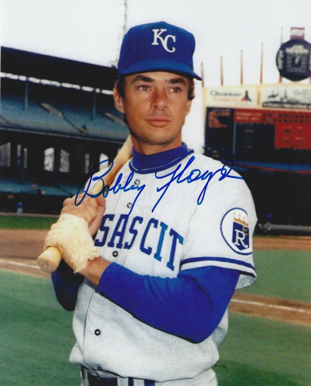 Signed 8x10 BOBBY FLOYD Kansas City Royals Autographed Photo Poster painting- COA