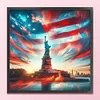 Independence Day Scenery-11CT Stamped Cross Stitch 40*40cm/15.75*15.75in tapestrymarket
