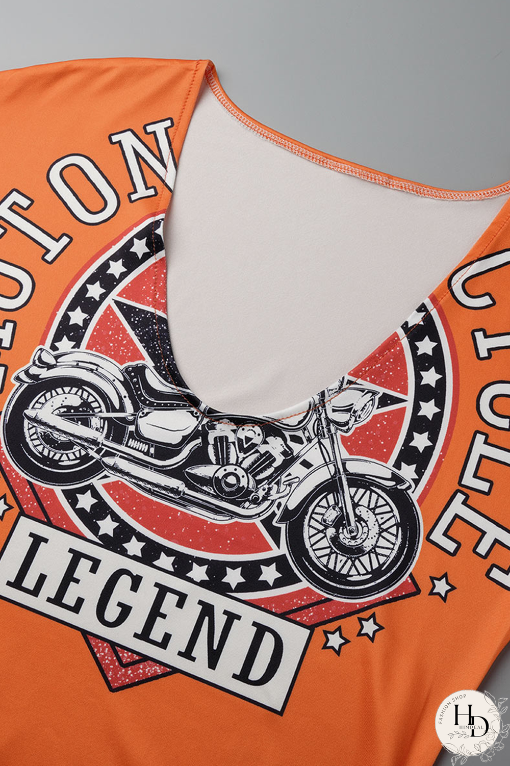 Tangerine Red Fashion Print Patchwork V Neck Pencil Skirt Dresses