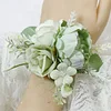 10PCS Wedding Catering Bridal Groom Guests Corsage Boutonniere Wrist Artificial Peony Flower Bouquets