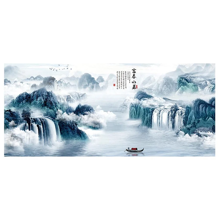 Landscape - 11CT 3 Strands Threads Printed Cross Stitch Kit - 150x68cm(Canvas)