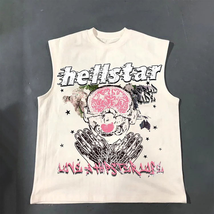 Casual Street Hellstar Graphic Print 100% Cotton Tank Top