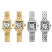 Luxury Fashion Square Women's Watches Brand Ladies Quartz Wristwatch Classic Silver Simple Femme Steel Band Relogio Feminino