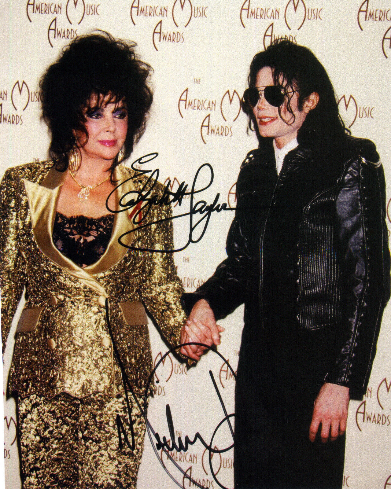 MICHAEL JACKSON & ELIZABETH TAYLOR Signed Photo Poster paintinggraph - Singer / Actress preprint