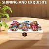 5D DIY Diamond Painting Handmade Wood Storage Box Crystal Storage Case (Girl)