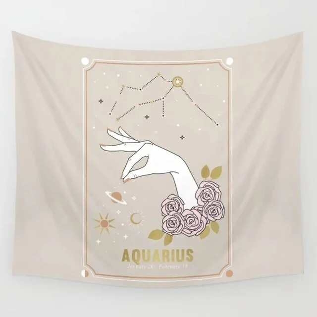 Sun Moon Tarot Tapestry Constelation Tapestry Pink Tarot Card Tapestry Wall Hanging Astrology Divination Beach Mat  Wall Decor