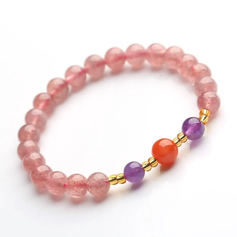 Strawberry Quartz Love Healing Bracelet
