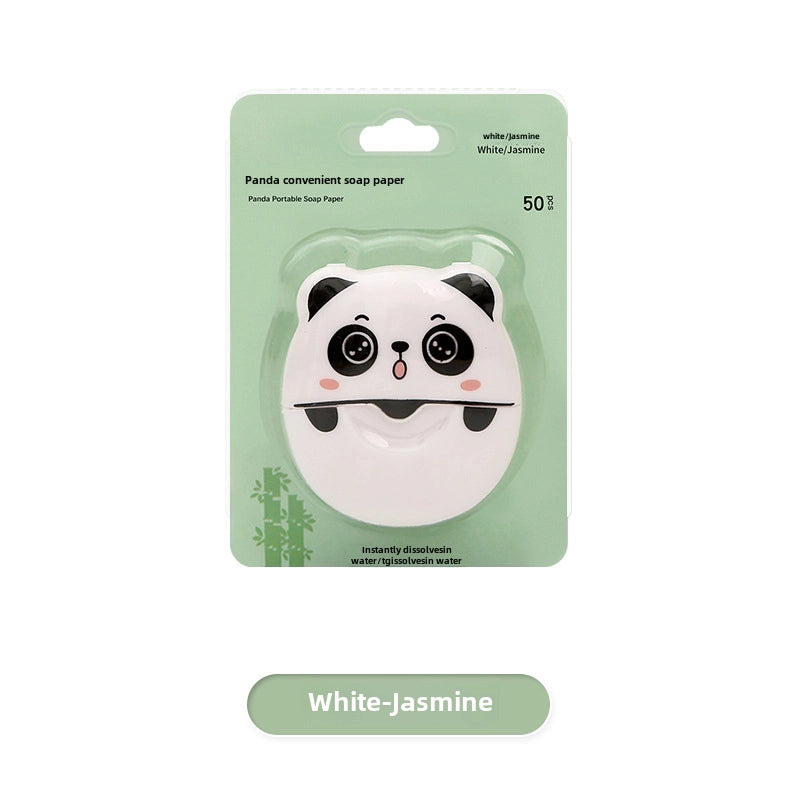 Panda Travel Portable Soap Paper Outdoor Disposable Soap Flap Hand Soap Flap Soap Flower Cleaning 50