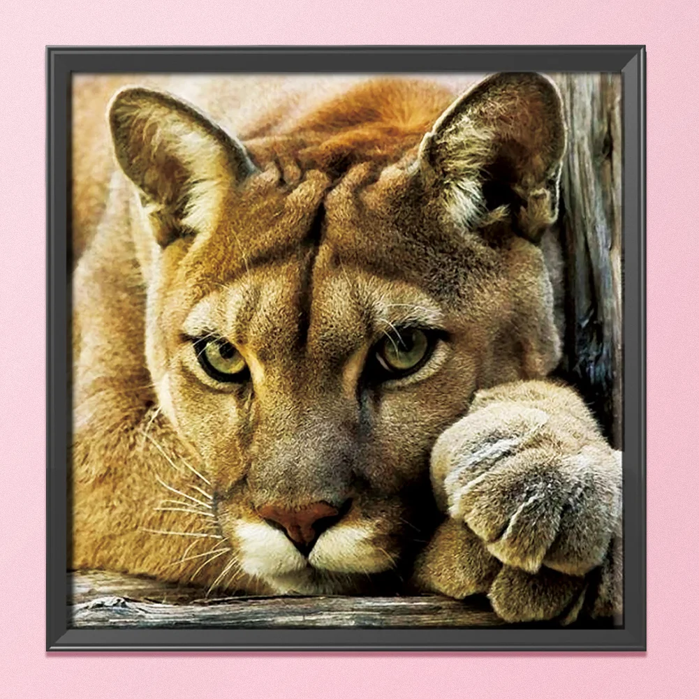 14CT Counted Cross Stitch - leopard(Canvas|40*40CM)
