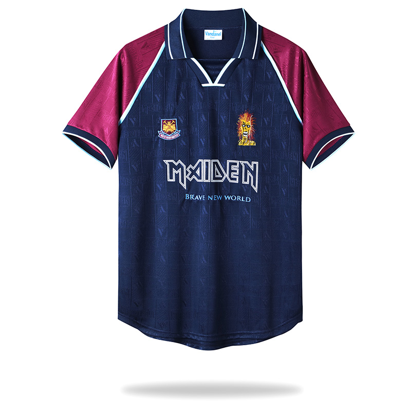 Retro Iron Maiden x West Ham 1999-01 Home Stadium Jersey
