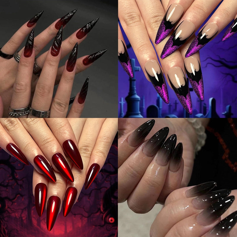 Halloween Cool Style Blood Stains Press-on Nails 1 Set