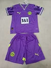 Joyfball 2025/2026 Kids Size Dortmund Goalkeeper Purple Football Shirt