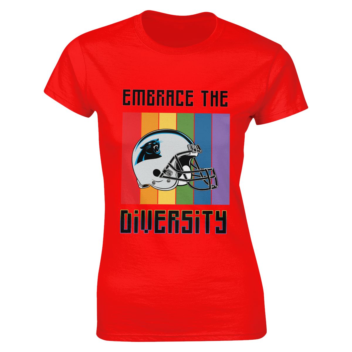 Carolina Panthers Embrace The Diversity Women's Crewneck T-Shirt