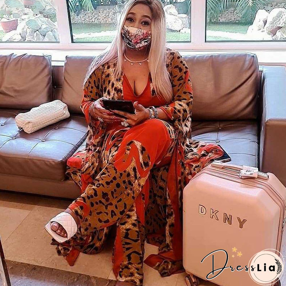 Summer African ClothesFor Women Two Piece Set Dashiki Fashion Long Dress Sets Pants Suits Outfits Party Dresses Plus Size