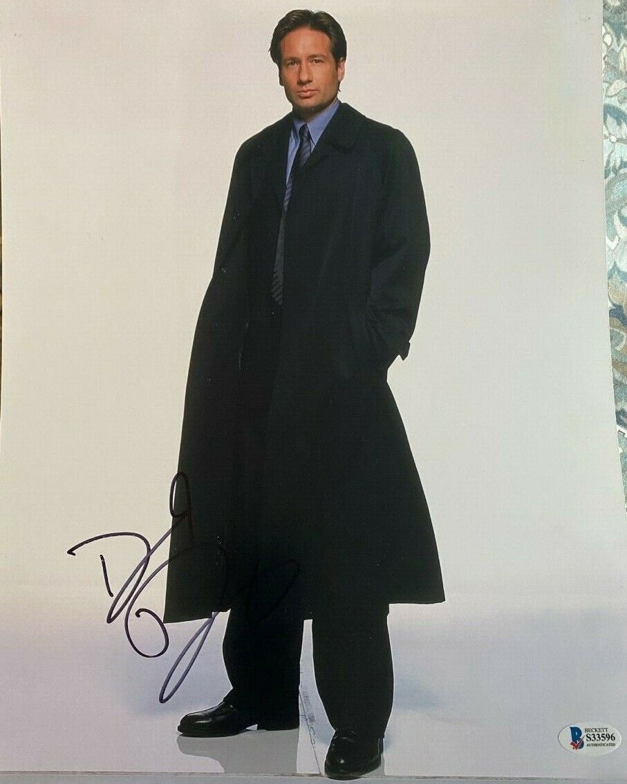 David Duchovny signed autographed 11x14 Photo Poster painting X-Files Beckett COA Fox Mulder