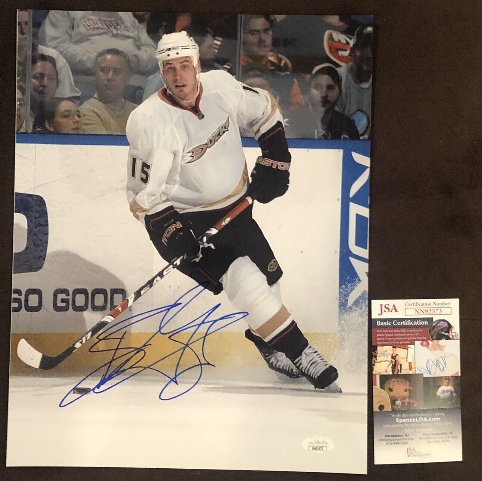 Ryan Getzlaf Autograph Anaheim Ducks Signed 11x14 Photo Poster painting JSA COA