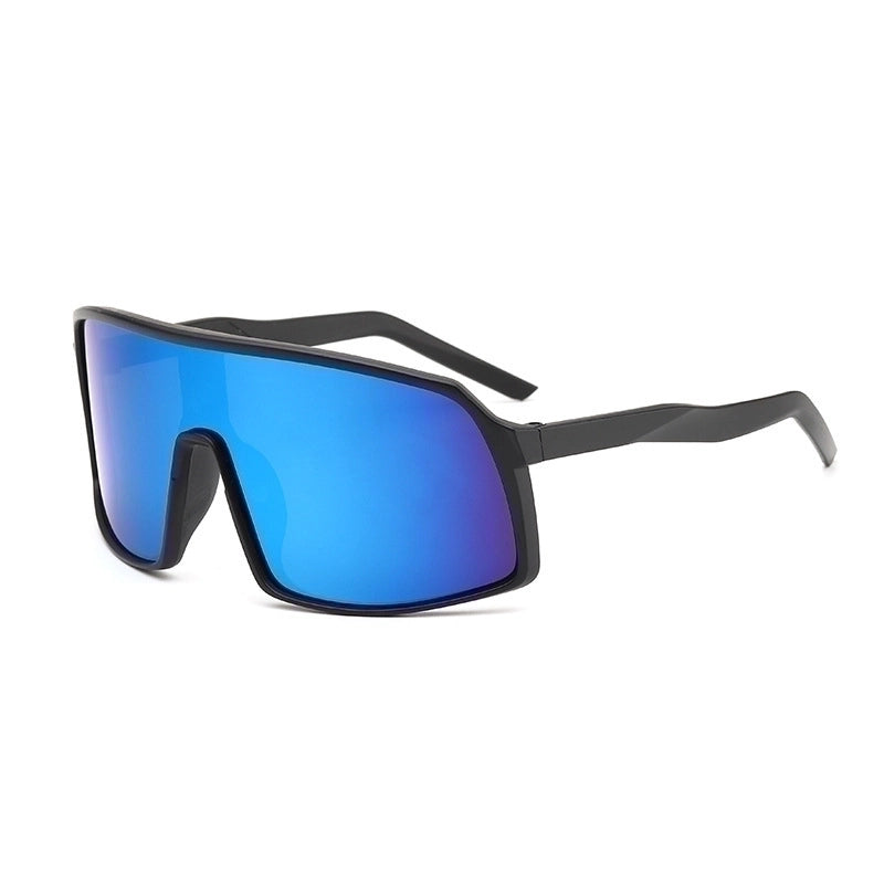 Punk Streetwear Solid Color Pc Special-shaped Mirror Full Frame Sports Sunglasses