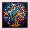 (Stamped/Counted) Glass Painting-Tree Of Life-18CT Cross Stitch 30*30cm/11.81*11.81in