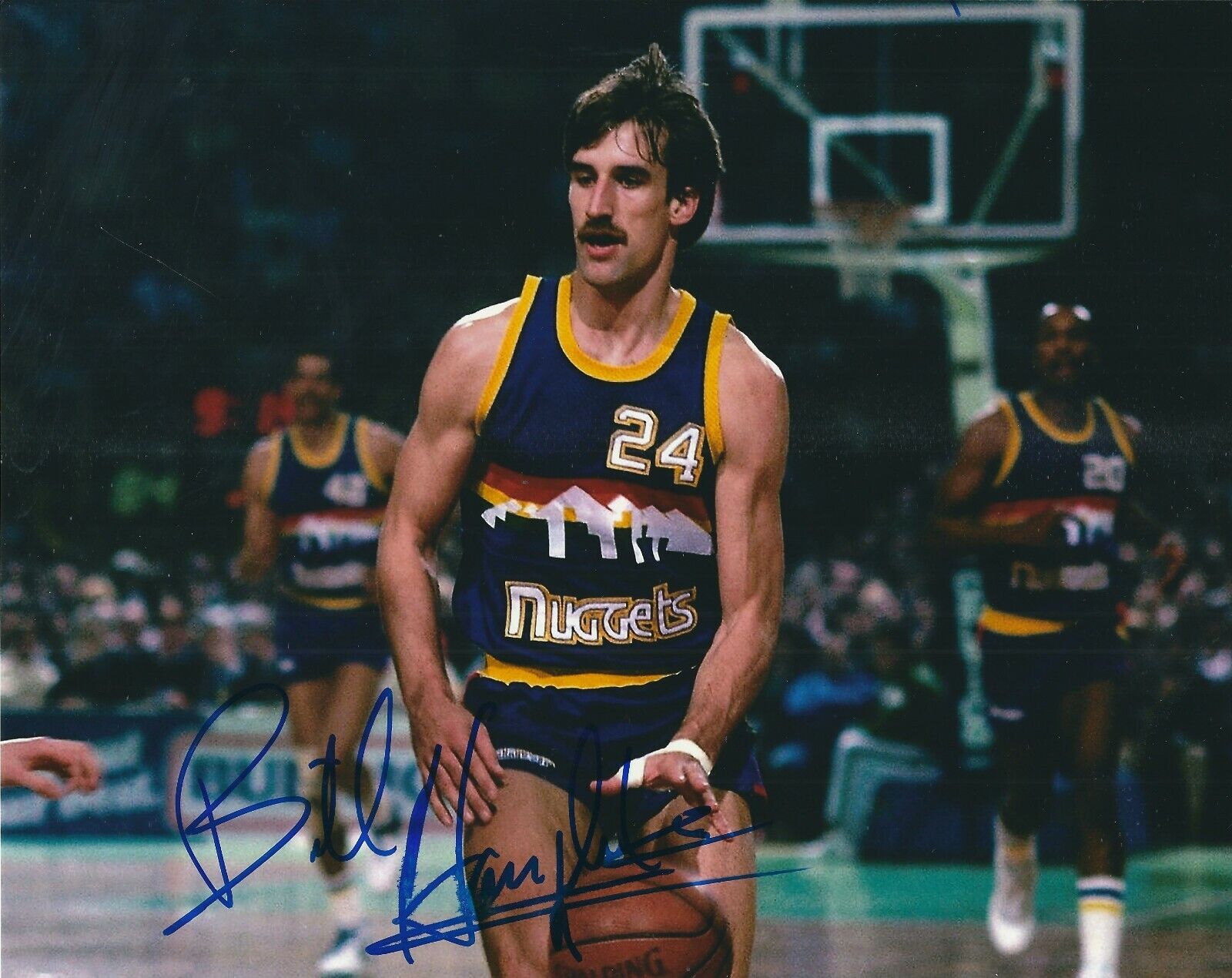 Autographed BILL HANZLIK Denver Nuggets 8x10 Photo Poster painting w/COA