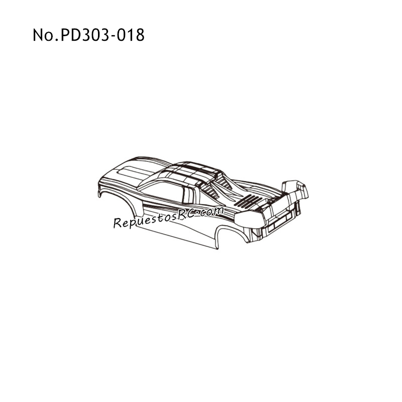 PD RACING TR16ii Piezas para Coches RC Carrocer&iacute;a del Coche PD303-018 PD303-018P PD303-018W