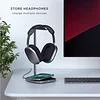 2 in 1 Headphone Stand with Wireless Charger &ndash; USB Type-C Output Port and Magnetic Wireless Charger &ndash; Compatible with iPhone 15/14/13/12 and Other Qi-Enabled Devices