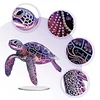 (US Local)5D DIY Special Shape Diamond Painting Desk Ornament Purple Animals Decor Kit