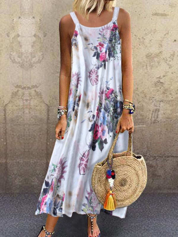 Casual Sleeveless Vintage Jumper Dresses