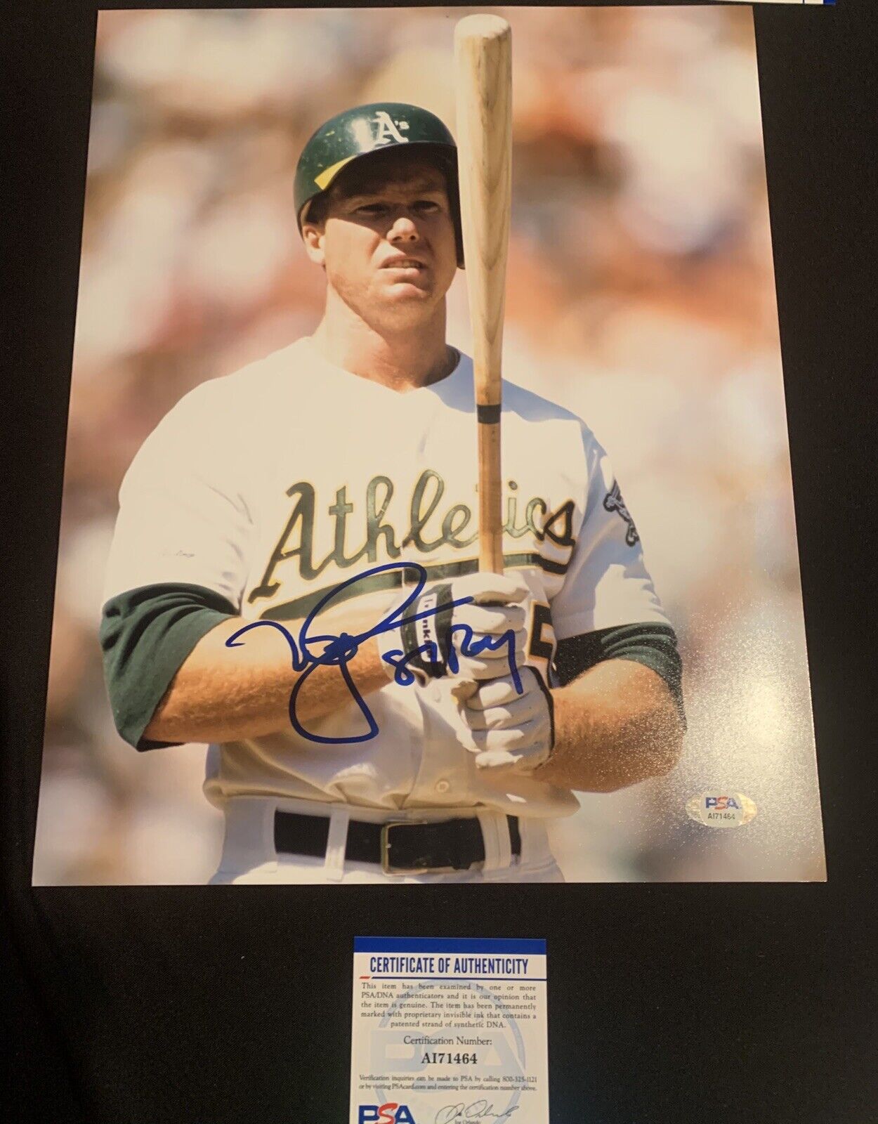 MARK McGWIRE Signed 11x14 Photo Poster painting Pic Auto Athletics Psa/dna Coa