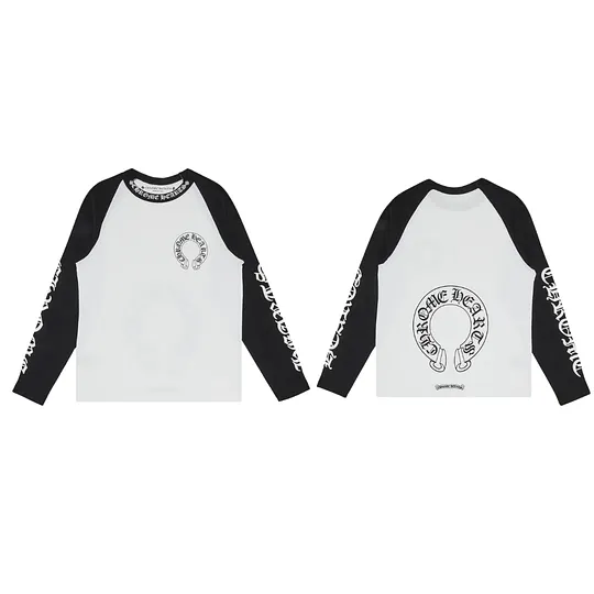 クロムハーツ　ロングTシャツ　ホースシュー Chrome Hearts （クロムハーツ） ホースシュー ロゴ ロングスリーブ T