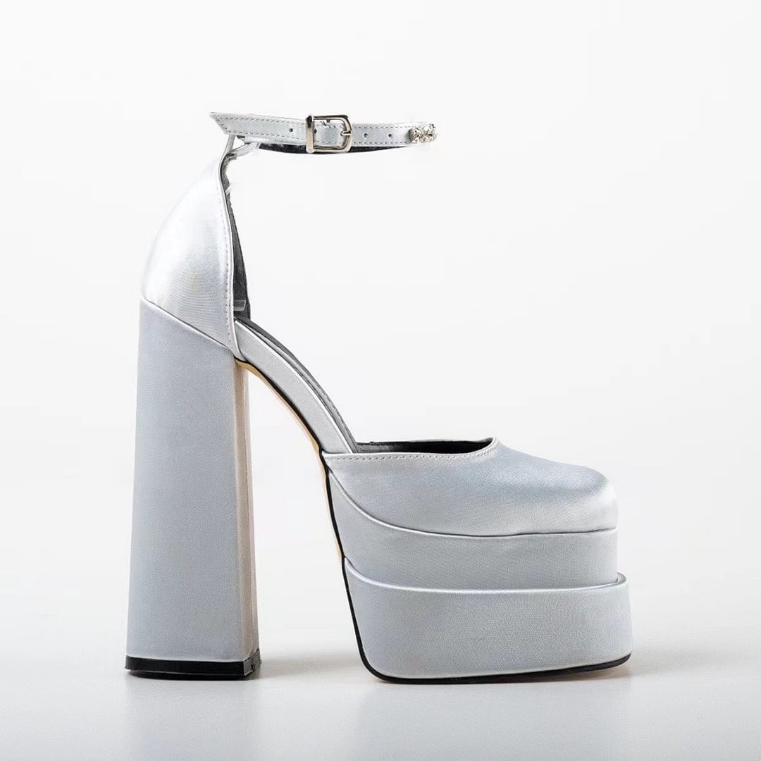 platform heels with thick heel