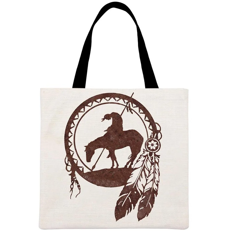 Rodeo time Western style Printed Linen Bag