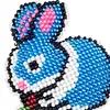 Rabbit Beaded Counted Cross Stitch Ornament Kit Cross Stitch Bead Keychain (A)