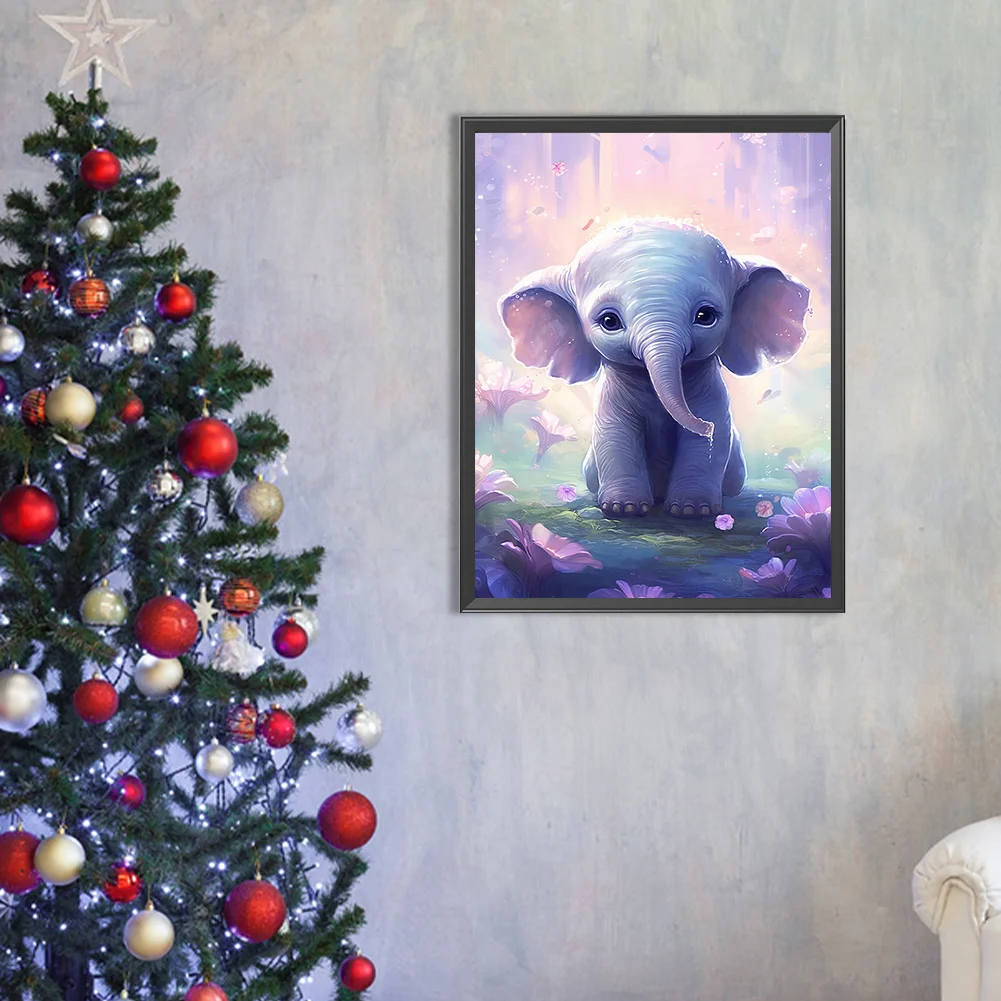 Diamond Painting - Full Round Drill - Elephant(Canvas|30*40cm)