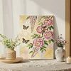 DIY Pearl Painting Garden Butterfly for Home Wall Decor with Frame(40x30cm)