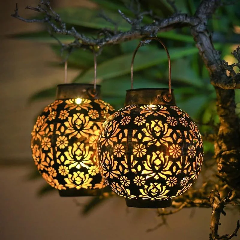 Hollowed-Out Solar Hanging Lantern