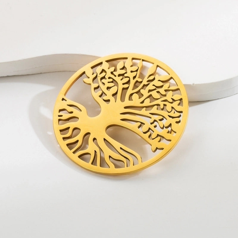 Vintage Style Animal Feather Flower 304 Stainless Steel Polishing Plating Unisex Brooches 1 Piece