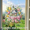 Easter Bunny DIY 2D Flat Acrylic Double Sided Diamond Painting Hanging Pendant