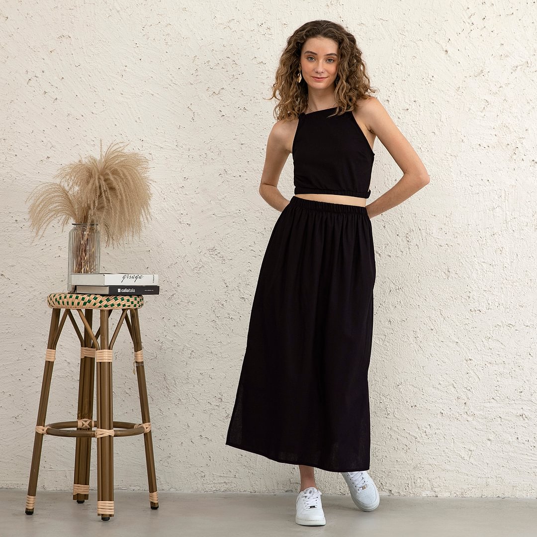 Chic New Summer Linen Two-Pieces Sets