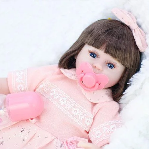 16" Cute Ella Reborn Baby Doll Girl - Cloth Body - Reborn Shoppe