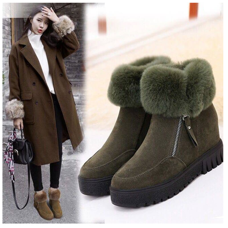 GOOSHOE Winter Flat Sorel Warm Ankle Boots