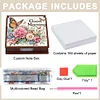 Wooden 5D Diamond Painting Kit Note Box DIY Diamond Art Notepad Box (Flowers)