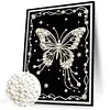 Mini kit de peinture en perles DIY papillon pour d&eacute;coration murale 30x40cm sans cadre