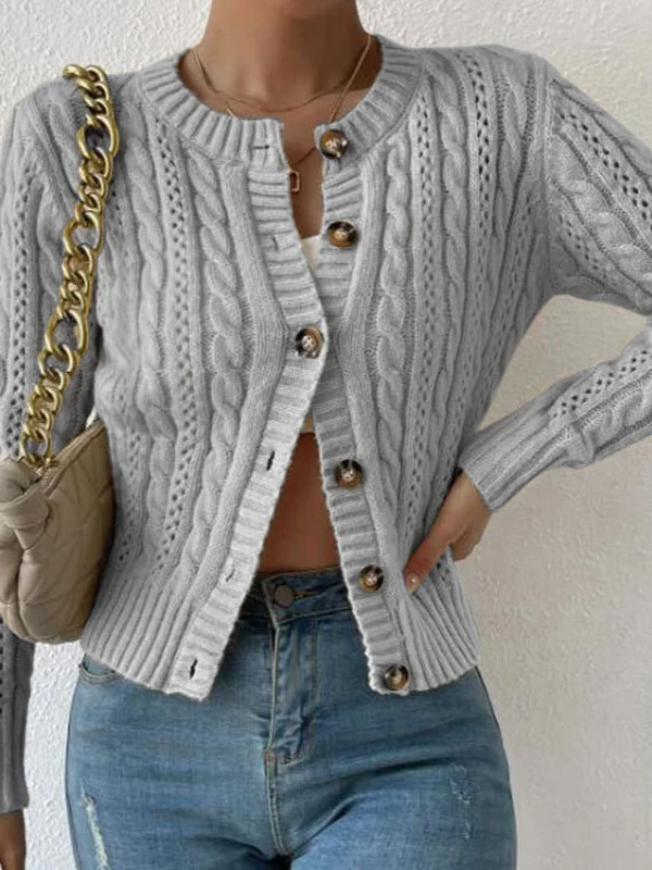 Athvotar Athvotar Autumn Sweater Women's Large Size Mahjong Collar Collar Cardigan Long-Sleeved Coat