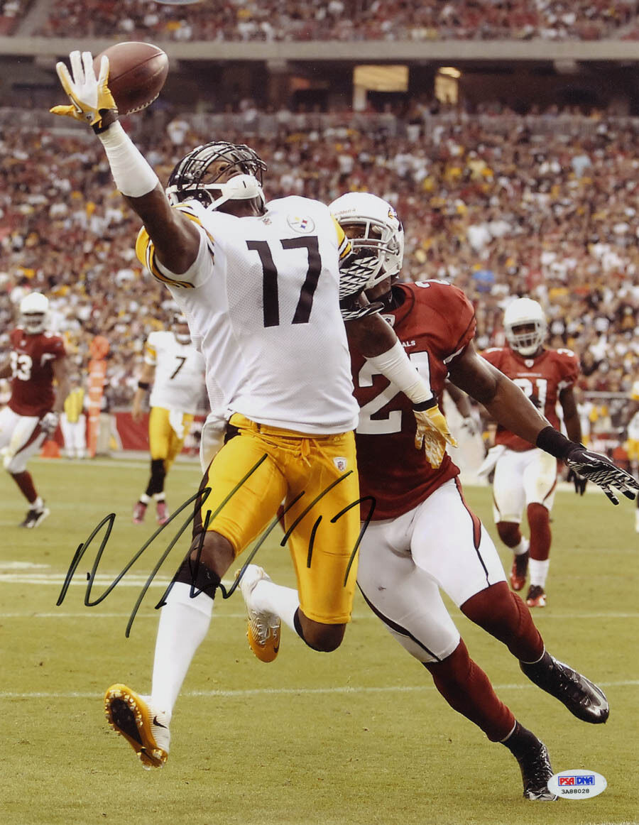 Mike Wallace SIGNED 11x14 Photo Poster painting Pittsburgh Steelers ITP PSA/DNA AUTOGRAPHED