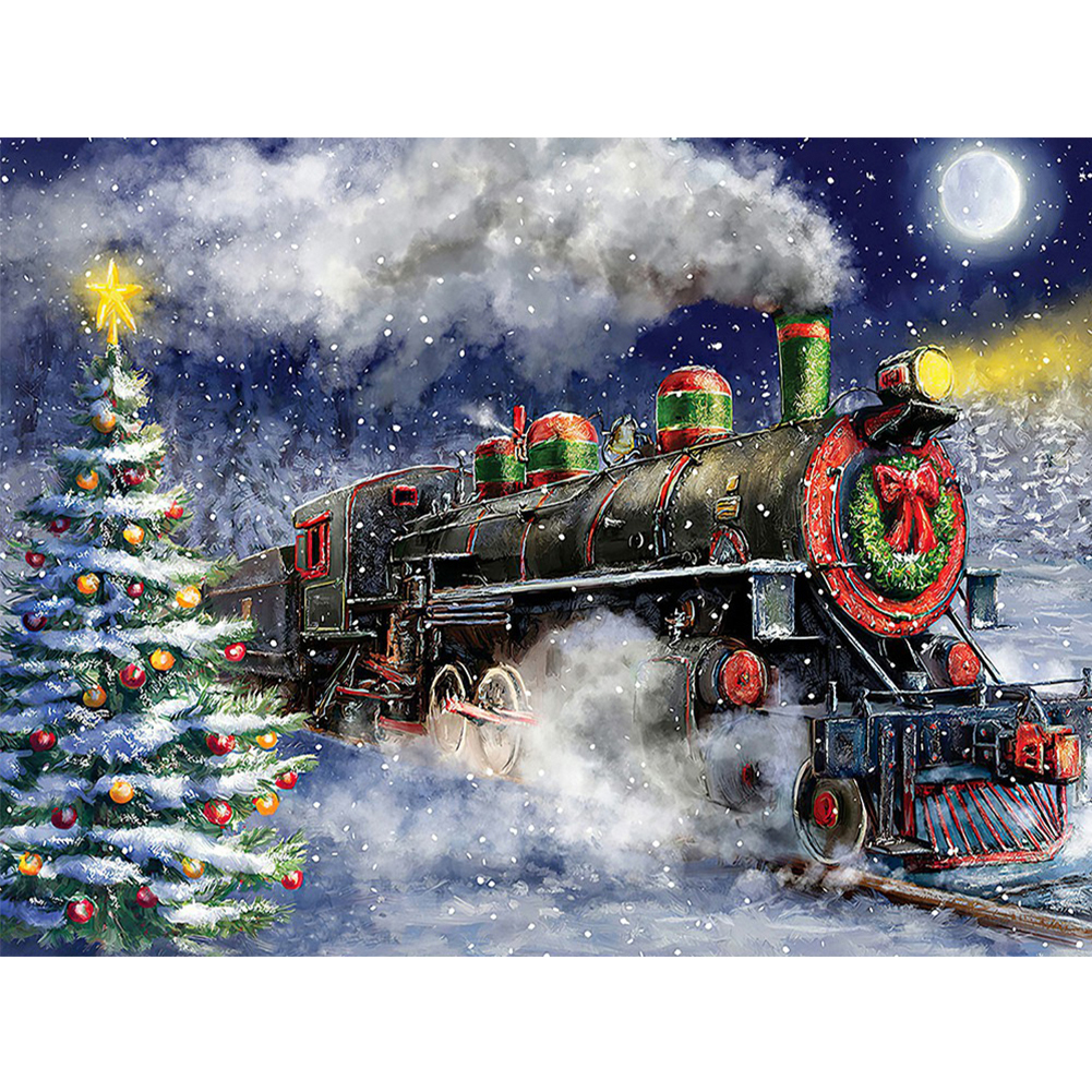 

Christmas Train - Square Drill Diamond Painting - 50*40CM, 501 Original