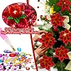 8Pcs 3D Red Artificial Flowers DIY Desktop Diamond Art Kit