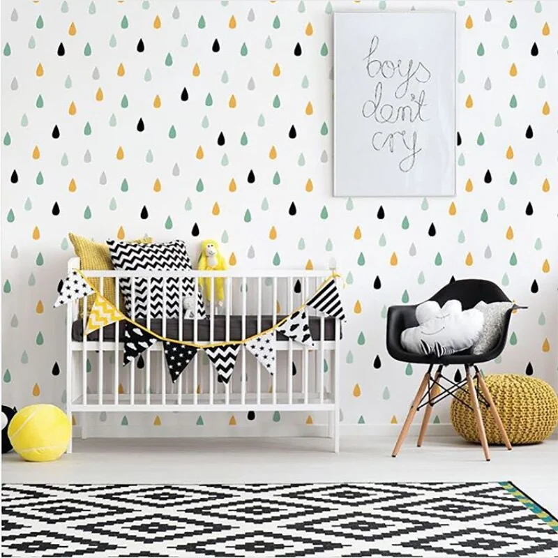 Baby Room Decorative Stickers Small raindrop Wall Sticker For Kids Room Children Wall Stickers Room Decoration Kid Bedroom Decal
