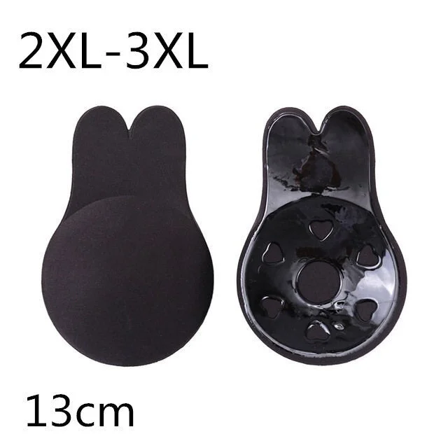 S-XXXL Breast Petals Rabbit Nipple Full Covers Push Up Invisible Bra Reusable Adhesive Bra Plus Lift Up Intimate for Party Dress