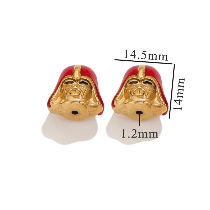 5 PCS/Package 12*16mm Hole 1~1.9mm 304 Stainless Steel Fruit Heart Shape Jewelry Accessories